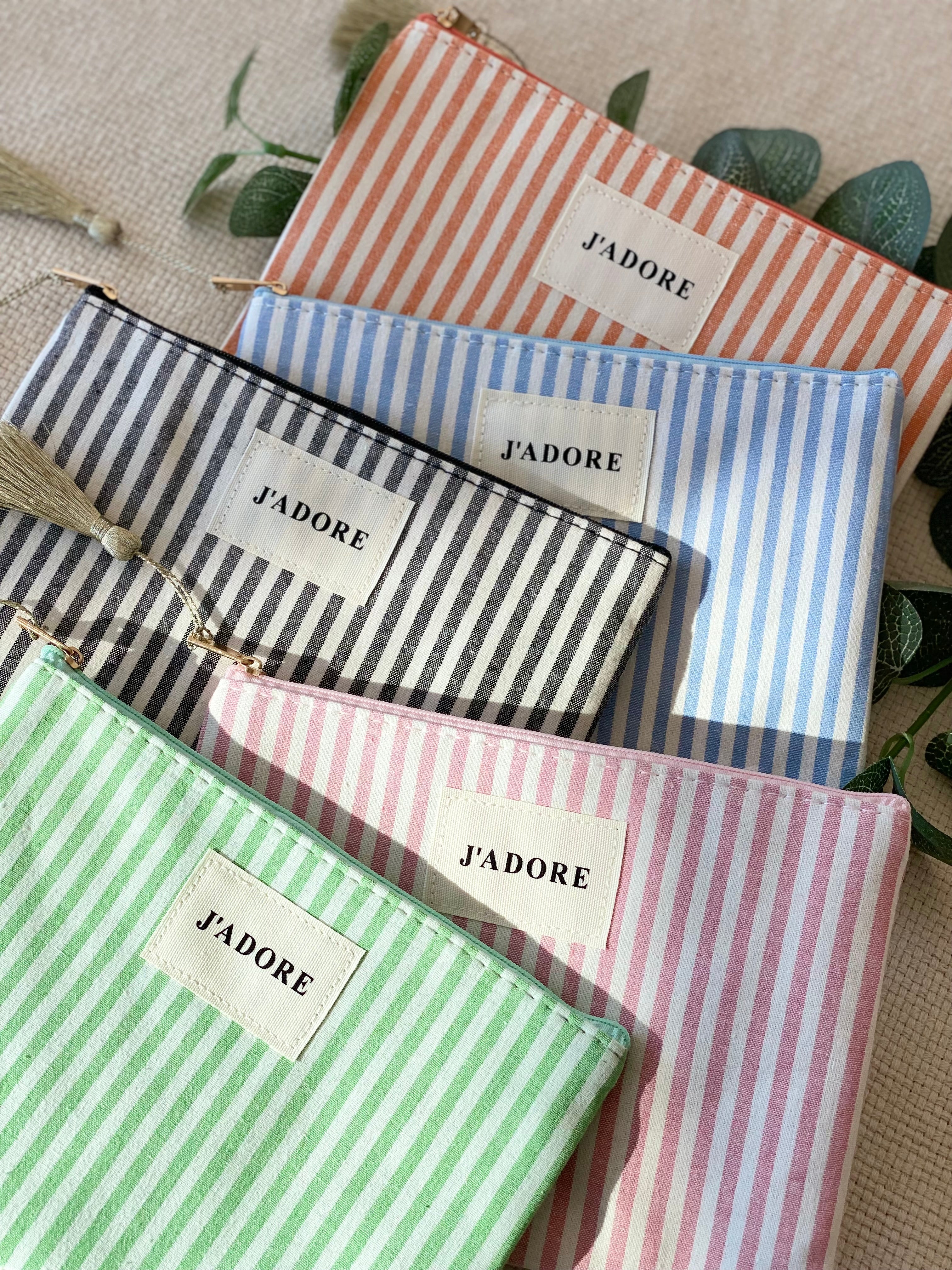 Pochette XL rayée «J’adore» - SARAH