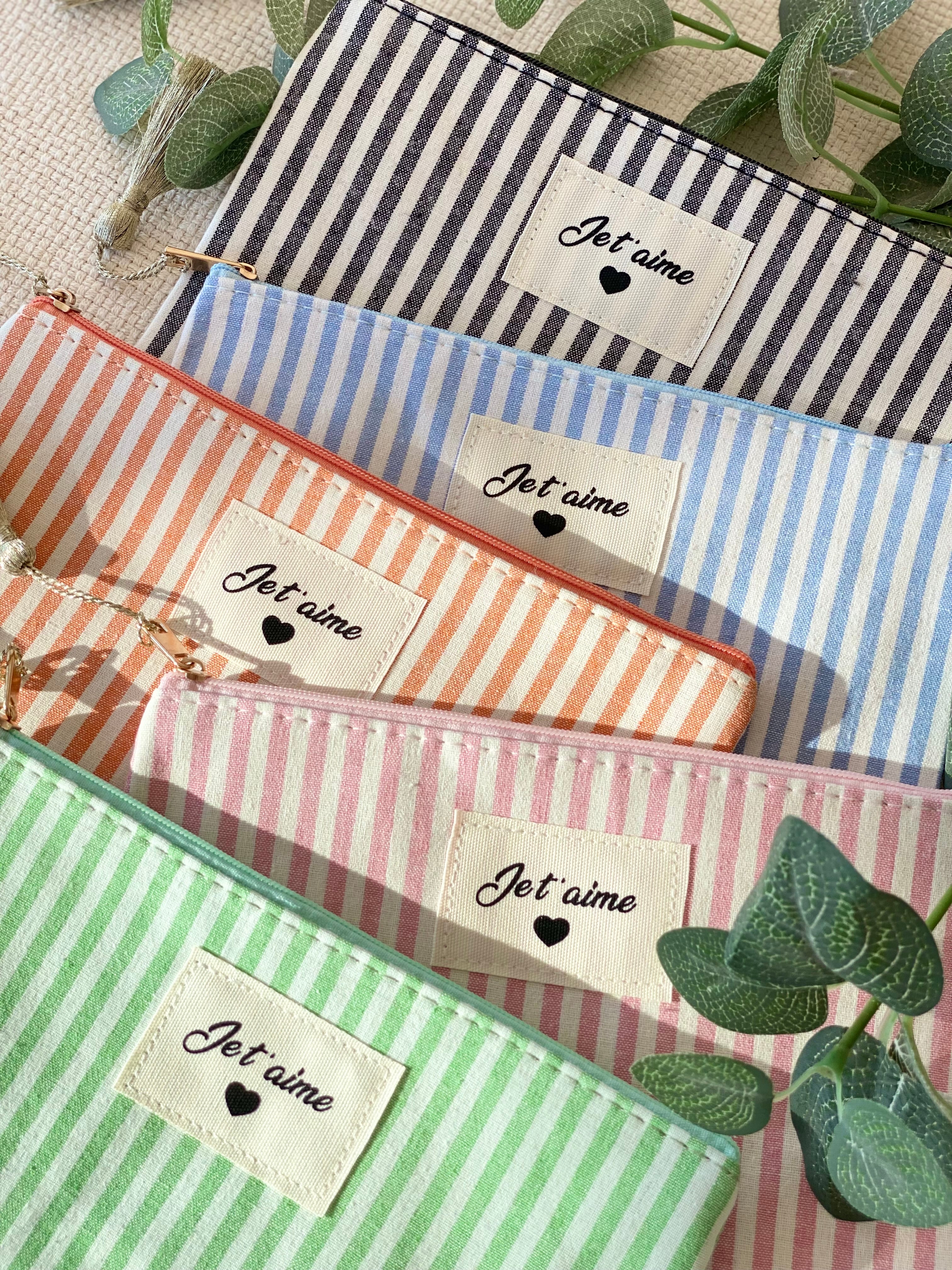 Pochette XL rayée «Je t’aime» - SARAH