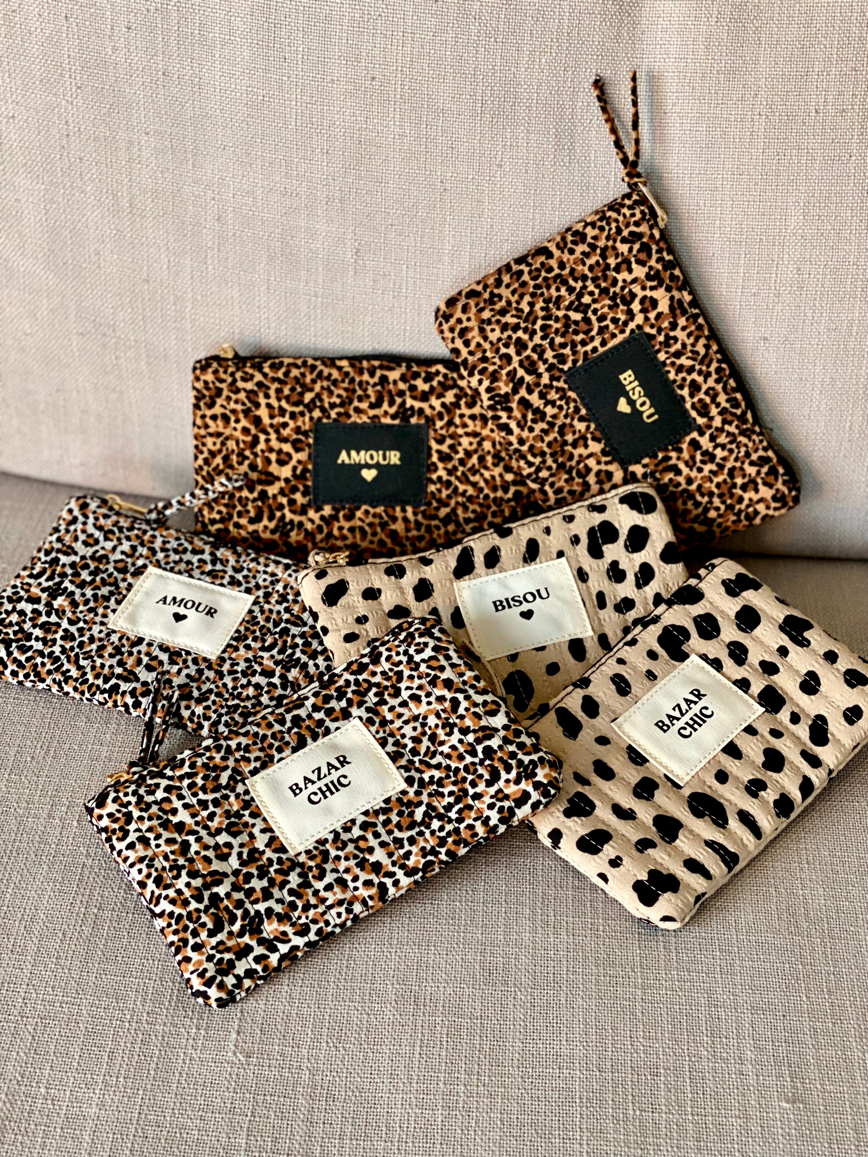 Pochette wild imprimé Léo et Panthère SUZON