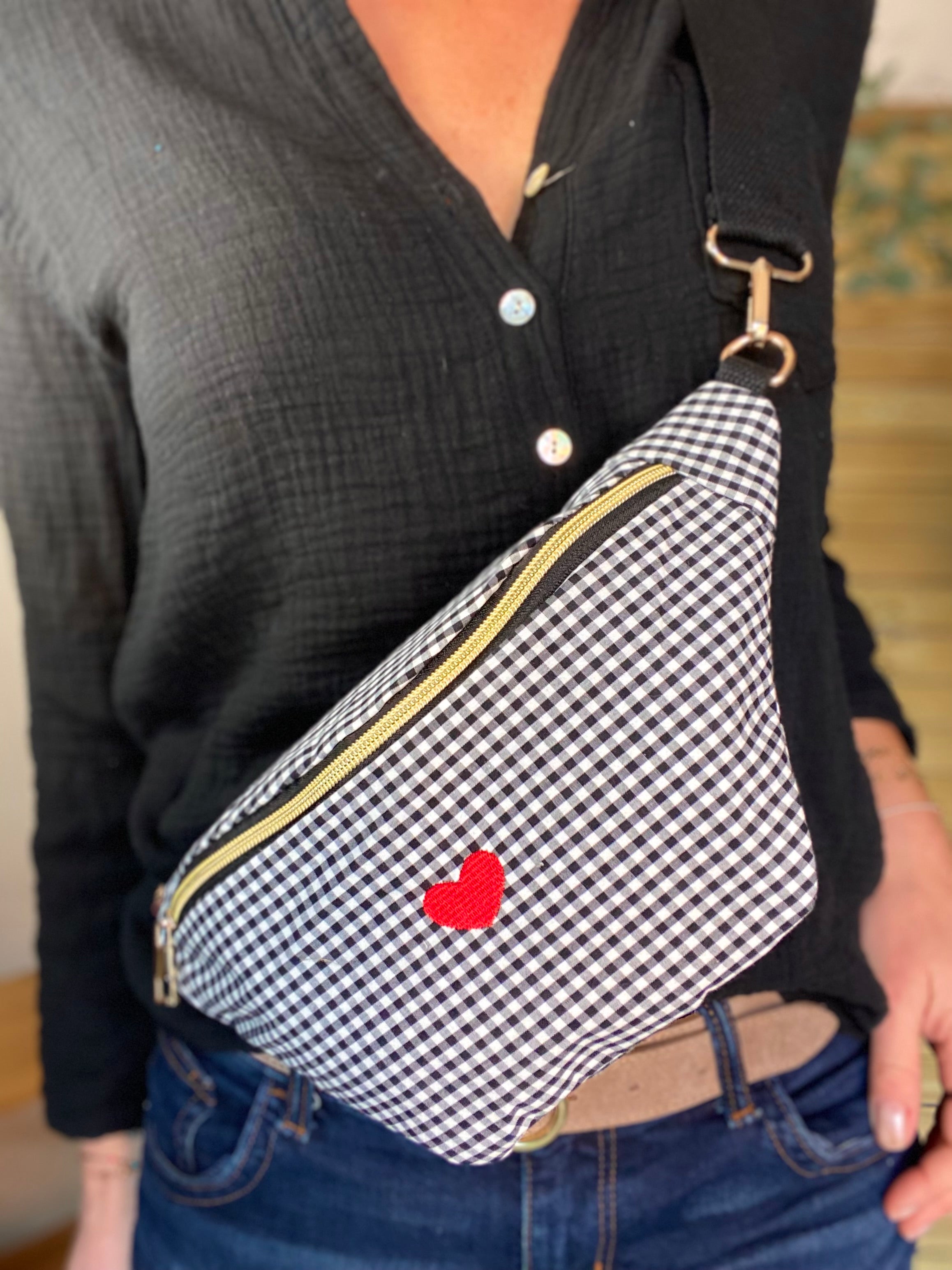 Sac banane Ciao Boum ELONY - Vichy noir 