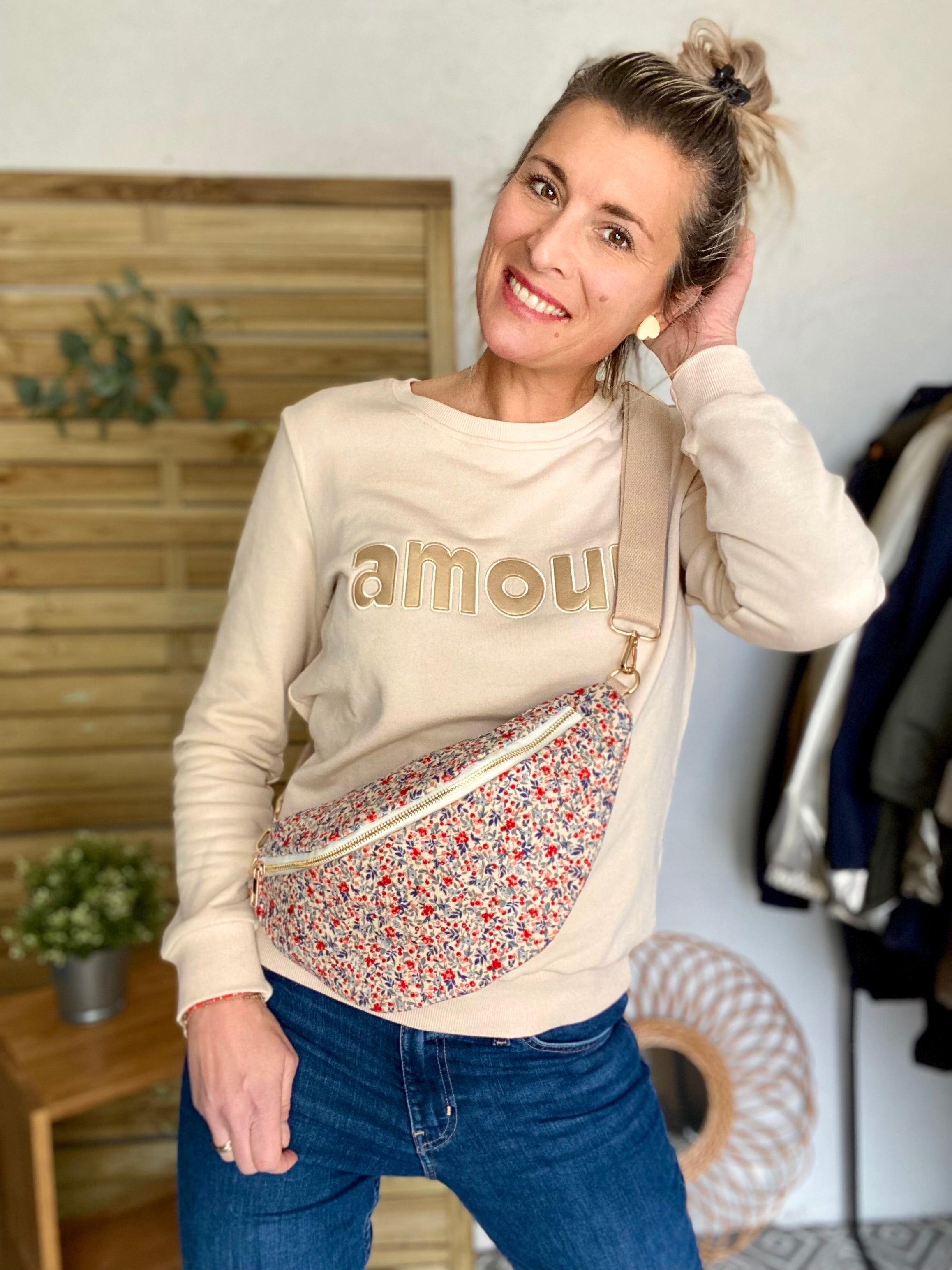 Sac banane XL velours Ciao Boum - IVY - Liberty