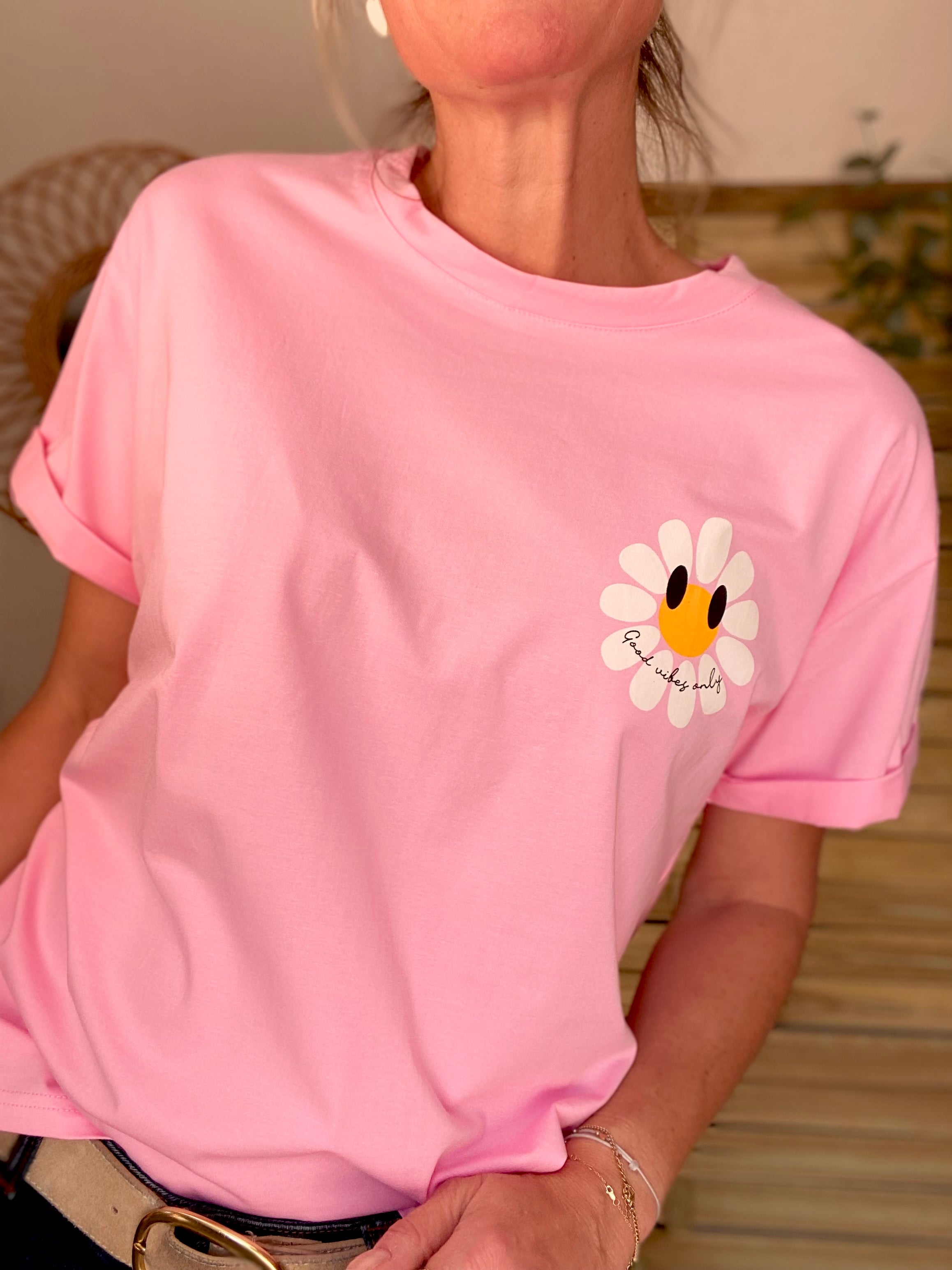 Tee shirt Good Vibes MARGUERITE Rose