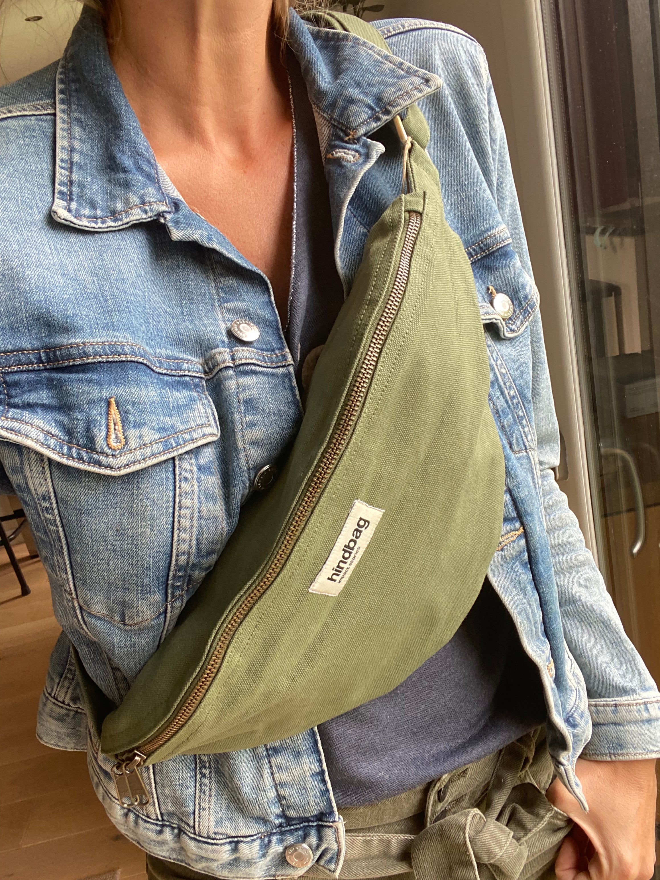 Sac banane XL HINDBAG Sasha Vert Olive / Kaki