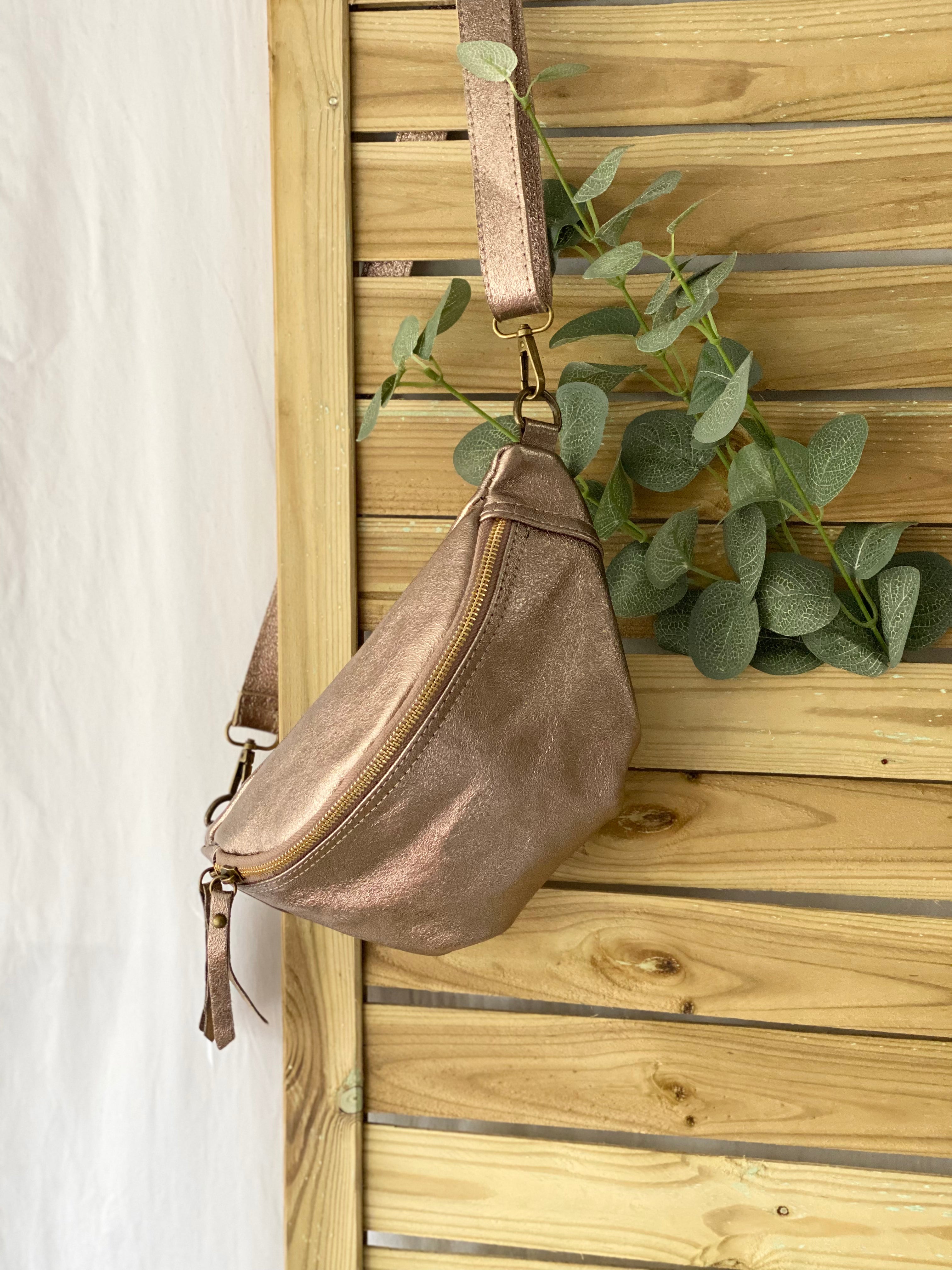 Sac banane en cuir - IRISS - Bronze (6 coloris)