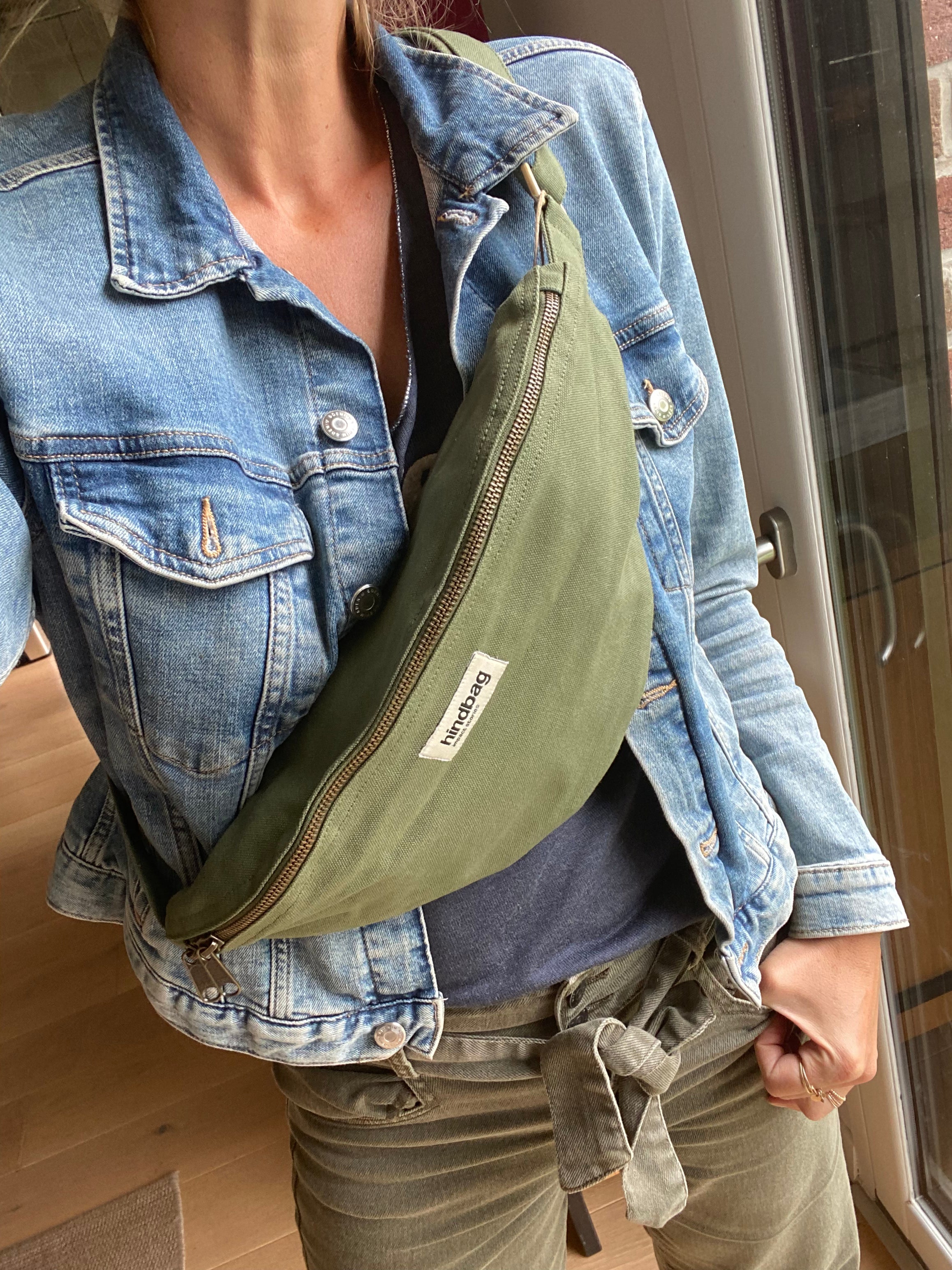 Sac banane XL HINDBAG Sasha Vert Olive / Kaki