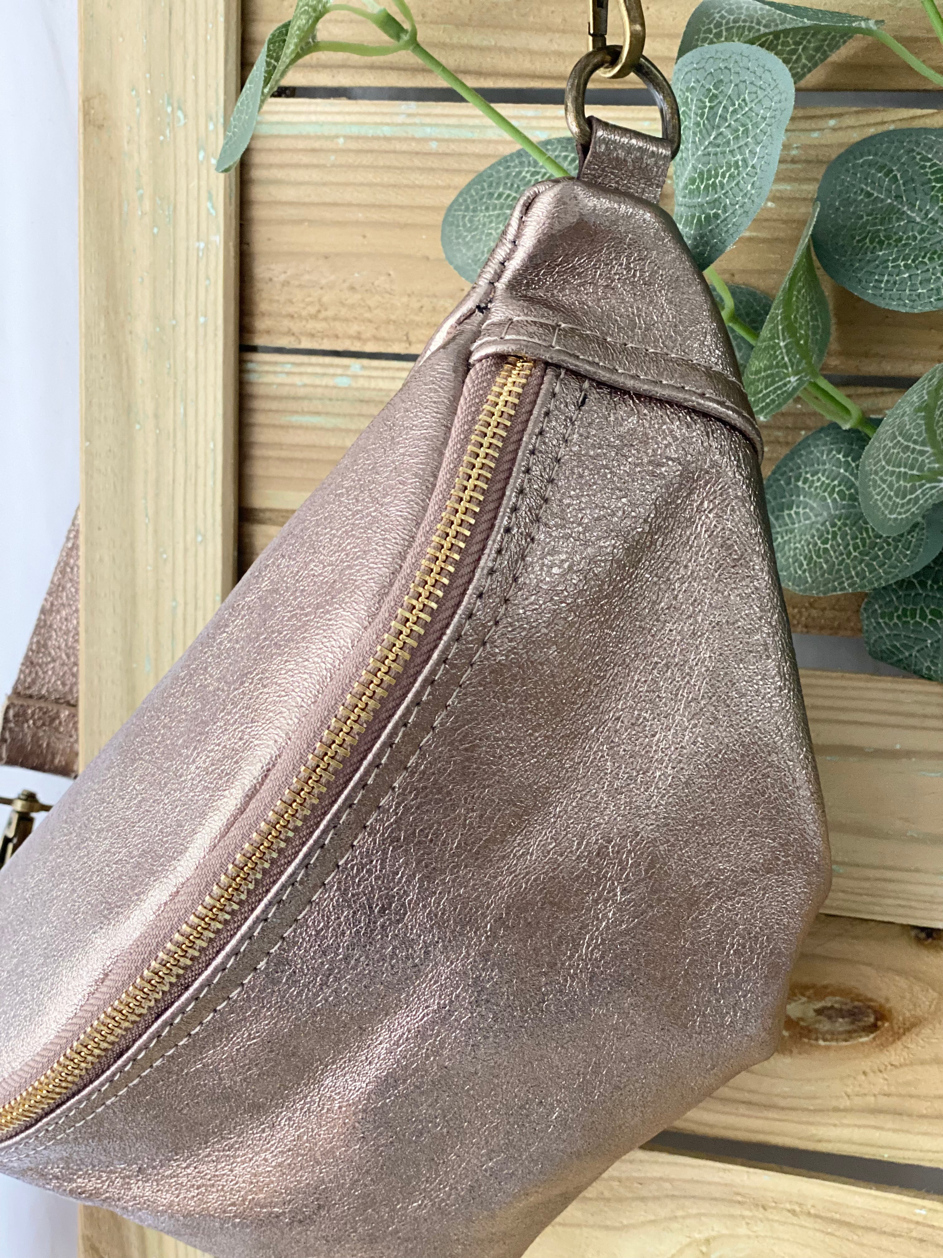 Sac banane en cuir - IRISS - Bronze (6 coloris)