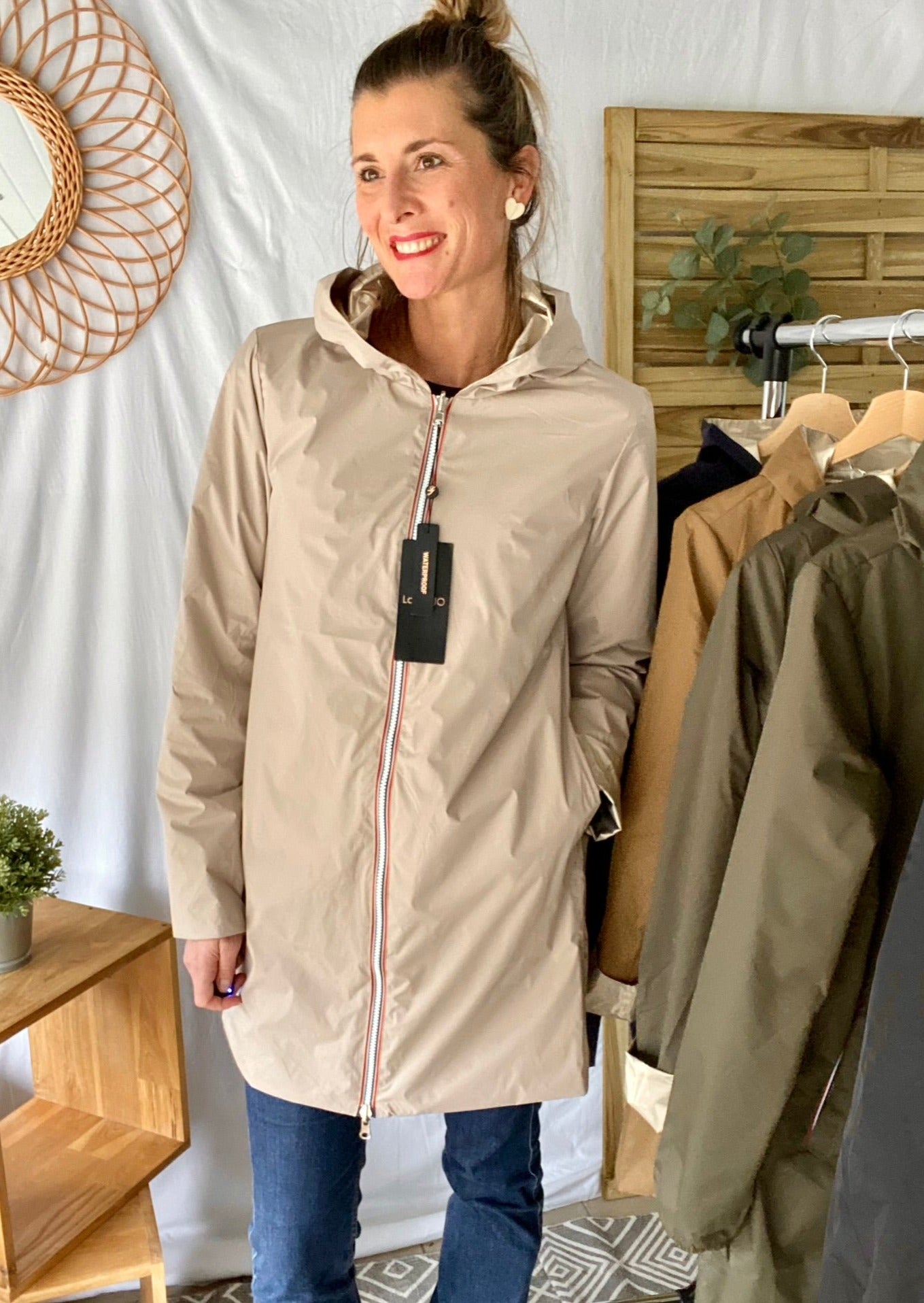 Imperméable discount beige femme