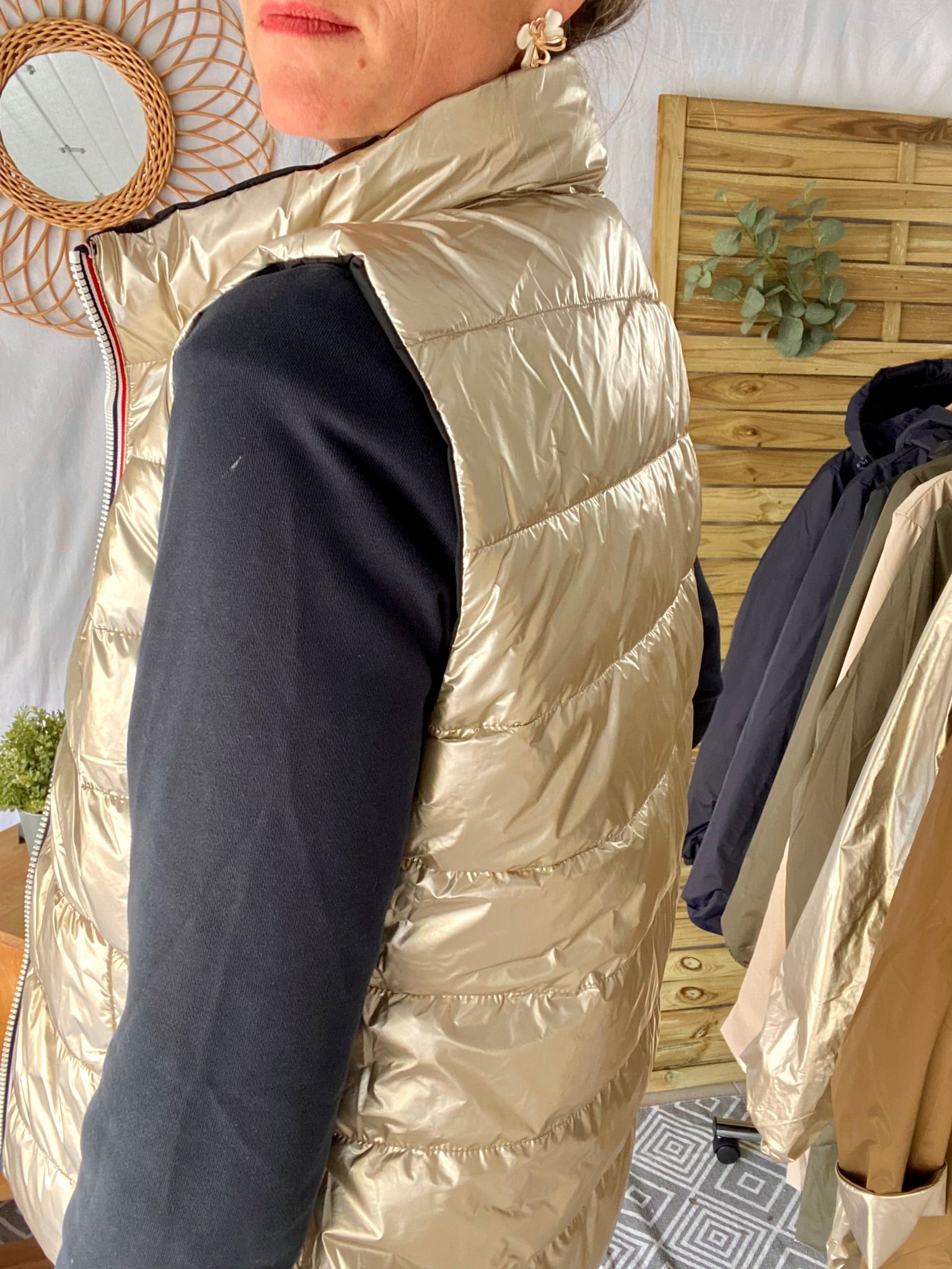 Veste matelassée sans outlet manche femme grande taille