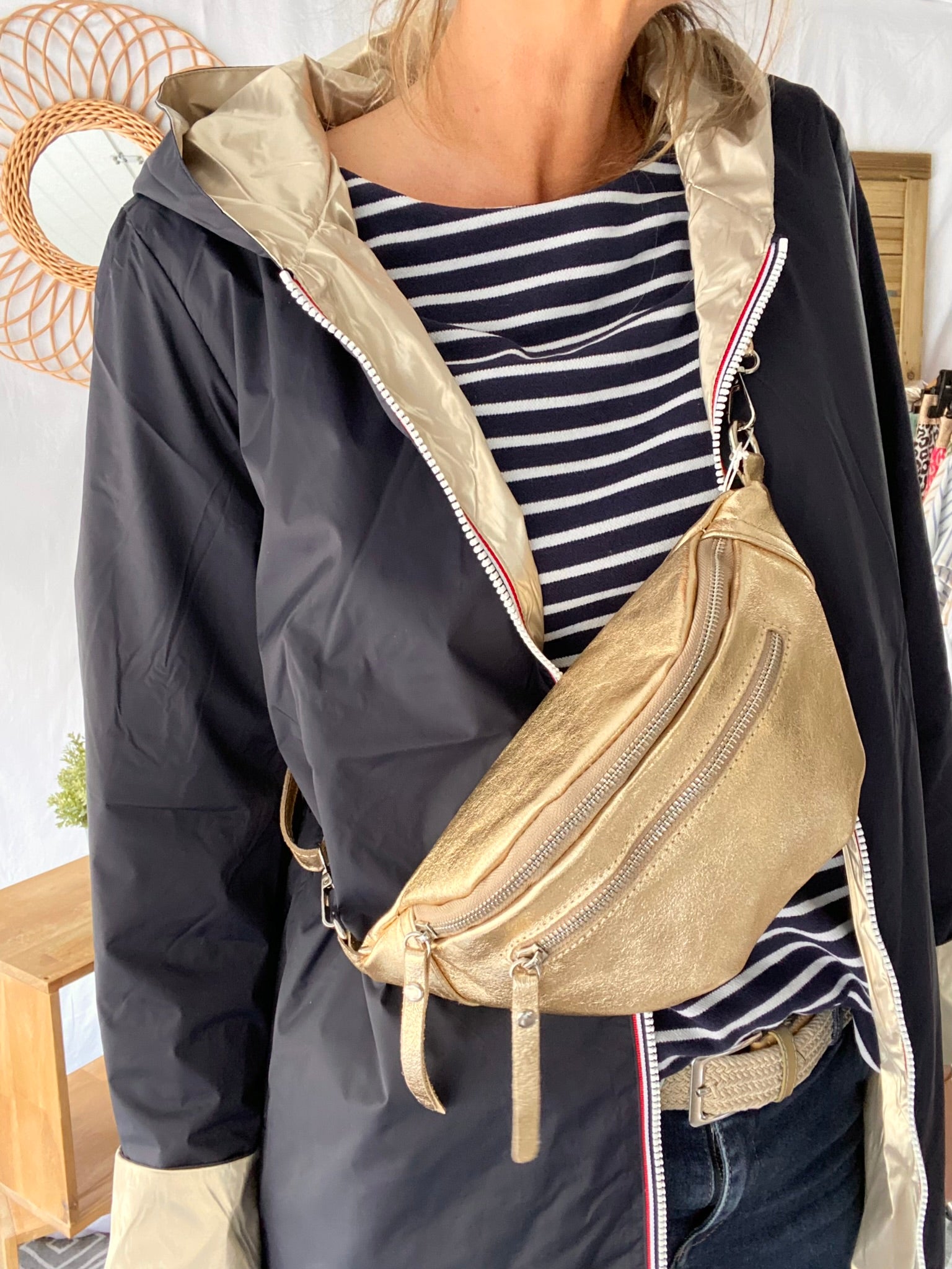 Sac doré outlet pas cher